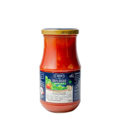 salsa con albahaca
